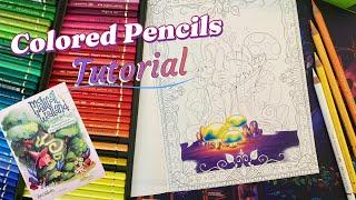 How to draw light in Magical Woodland | Colored pencils Tutorial | Polychromos | Coloralong