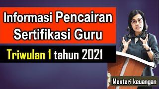 Jadwal pencairan tunjangan sertifikasi guru triwulan 1 tahun 2021