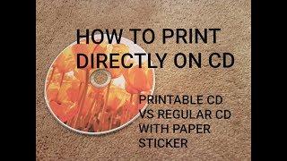 how to print directly on cd