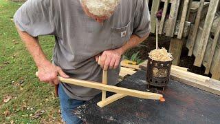 Making A 5pc Bow Drill Set From A 2x6 And Trying It Out