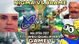 Nigma vs Brame, Game 1, TI11 WEU Qualifiers