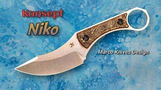 NEW Fixed Blade Ring Knife: Kansept Niko by Marco Designs