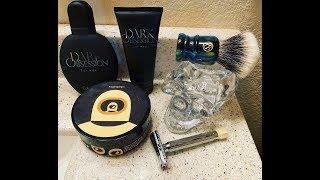 Dark Obsession Shave - PAA Doppelgänger, Merkur Progress, Frank Shaving Brush, Gillette Super Thin