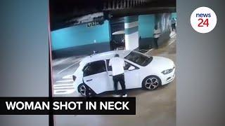 WATCH | CCTV footage captures the moment a woman is shot in the neck in Umhlanga parking garage