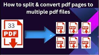 How to split & convert pdf pages to multiple pdf files | uipath