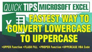 𝑬𝒙𝒄𝒆𝒍 𝑻utorial: How to Quickly Convert Lowercase to Uppercase in Excel