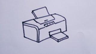 How to draw a printer/easy drawing step by step/printer drawing for kids