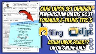 TERBARU!! Cara lapor pajak SPT tahunan online || Penghasilan di atas 60 JT