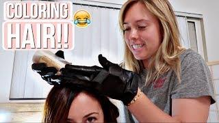 Coloring Her Hair For The First Time  | Ashley Nichole Vlogs