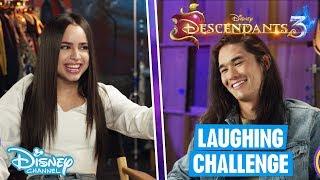 Descendants 3 | Try Not To Laugh Challenge With Sofia Carson & Booboo Stewart  | Disney Channel UK