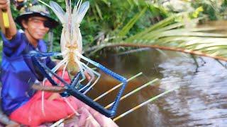 Banyak sambaran⁉️ Mancing udang seperti ini pasti bikin betah