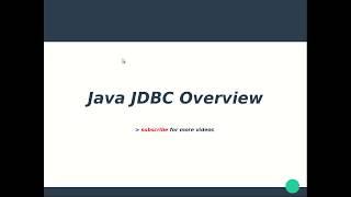 Java JDBC Tutorial 0 : Overview and Development Process