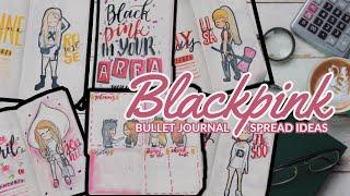 BLACKPINK  MINI HAND DRAWN PLANNER 12 | KPOP BUJO IDEAS WITH ME | DIY PLANNER