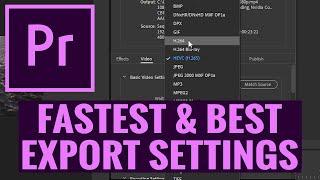 BEST EXPORT SETTINGS in Premiere Pro CC Export FAST With Hardware Encoding