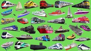 Railway Vehicles - Trains and Subways - Trains Name - Water Vehicles   Boats & Ships