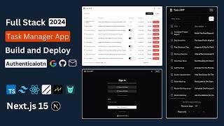 Build & Deploy Task Manager App with Next.js, Drizzle ORM, Turso, Shadcn/UI, Lucia Auth, & More...