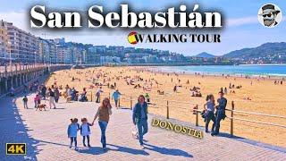 Exploring "San Sebastian" the Most Expensive City of Spain | Relaxing Walking Tour in 4K (Donostia)