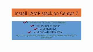 Install LAMP on centos 7