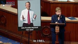 Congresswoman Kaptur Floor Speech Honoring The Life Of John Hayward