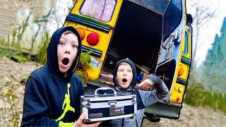 WE BROKE INTO ABANDONED SCHOOL BUS AND FOUND THIS SAFE!