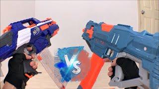 Unbox Nerf Elite 2.0 CS18 And Test VS Nerf 1.0 Rapidstrike CS18