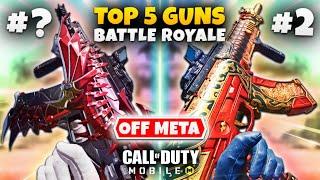 Top 5 OFF META Guns In Battle Royale | COD Mobile | Best HIDDEN META Gunsmith Builds For CODM BR