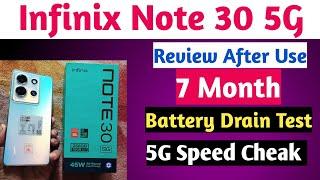 Infinix Note 30 5G Review After 7 Month | Infinix Note 30 5G Unboxing | Battery Drain Test | 2024