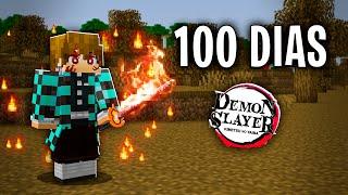 Sobrevivi 100 dias no Minecraft Kimetsu no Yaiba!