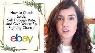 Deep Dive: How to Check Solds, Sell Through Rate, and More on Ebay |  Beginner Friendly