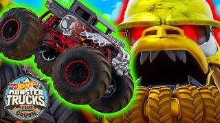 Camp Crush Showdown: Crushzilla Challenges the Hot Wheels Monster Trucks!