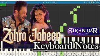 Zohra Jabeen Song Keyboard Notes | Pritam | Salman Khan | Sikandar