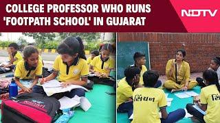 Gujarat News | Uma Sharma: The College Professor Who Runs 'Footpath School' In Gujarat