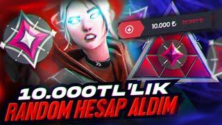 10.000 TL'LİK RANDOM HESAP ALDIM VE DERECELİ GİRDİM ! İMMORTAL ÇIKTI! Valorant