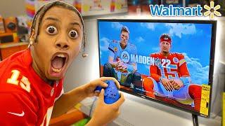 PLAYING MADDEN NFL 22 IN WALMART!!! (INSANE)