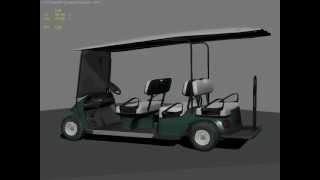 3d model Golfcar turnable real time model