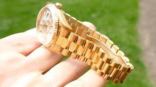 Rolex 36mm DAY-DATE 18k Gold Perfection in 4k UHD