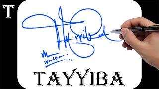 Tayyiba name signature design - T signature style - How to signature your name