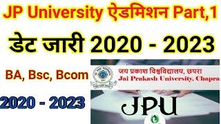 Jai Prakash University Graduation Admission 2020 - 2023 BA, Bsc, Bcom Part,1...