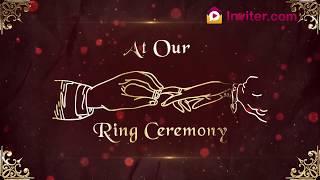 Animated Engagement Invitation Video for Whatsapp | Ring Ceremony Invitation Video | Inviter.com