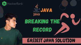 Breaking The Record Hackerrank solution in Java