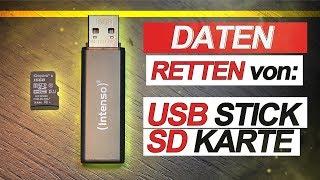 Wie RETTET man Daten von USB Stick und SD Karte?