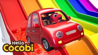 Learn Colors with Cars & Slide | Videos For Kids | Hello Cocobi