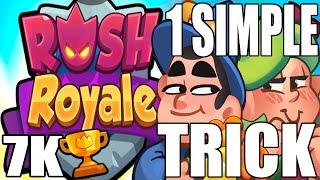 This *ONE SIMPLE TRICK* Got me 7K TROPHIES in Rush Royale!