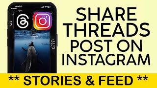 How to Share Threads Post On Instagram Stories or Instagram Feed (2023)