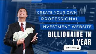 Create  Your Own Professional cryptocurrency Investment Website