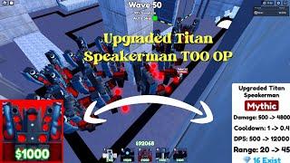 Roblox - Toilet Tower Defense episode 58 update - NEW OP UPGRADED TITAN SPEAKERMAN SHOWCASE!