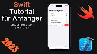 SwiftUI Tutorial 2023 - Todo App erstellen - Deutsch für Anfänger ohne Vorwissen