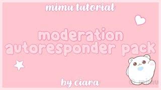  mimu tutorial | moderation pack | mute command, banned word, self-assignable roles