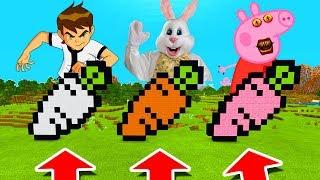 Minecraft PE : DO NOT CHOOSE THE WRONG CARROT! (Ben 10, Easter Bunny & Peppa Pig)