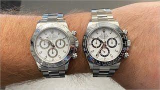 Rolex Daytona White Dial Ceramic Compared To The Previous Version | Rolex Wrist Shots